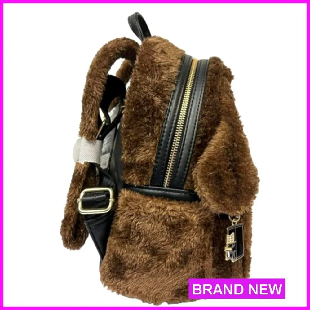 Faux Fur Mini Backpack Purse Shoulder Bag Disney Muppets Character - Picture 3 of 6
